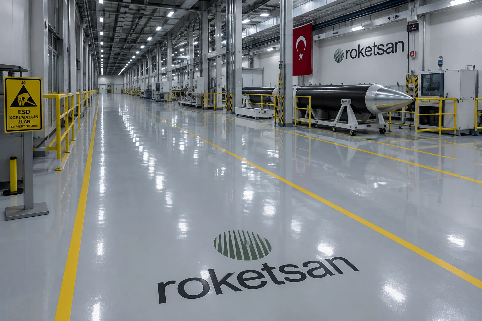 ROKETSAN Tesisleri Antistatik Epoksi Zemin Kaplama
