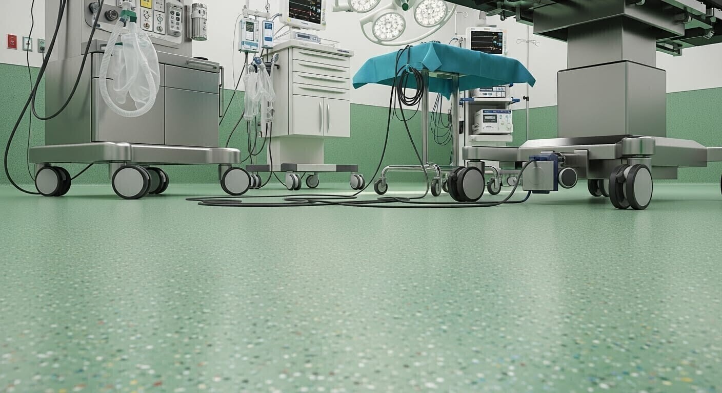 Ameliyathane ve yoğun bakım &uuml;niteleri i&ccedil;in antibakteriyel homojen PVC zemin uygulamaları